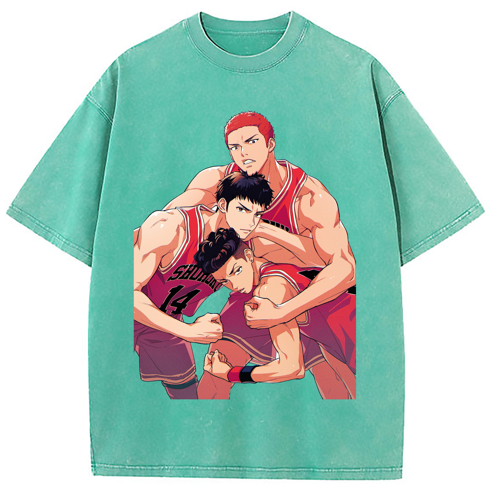 （画像用） SLAM DUNK／スラムダンク 綿100% ヴィンテージ風 半袖Tシャツ（フロントプリント）